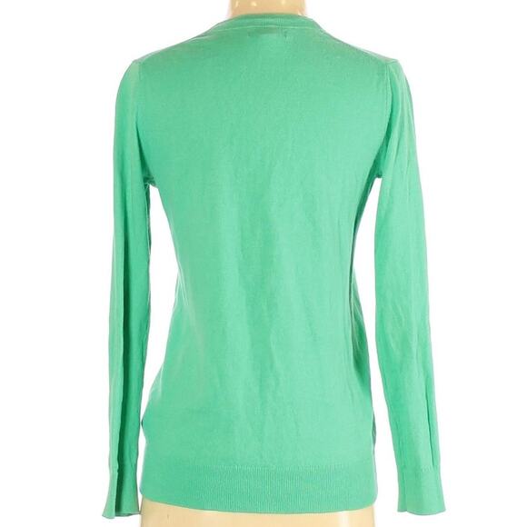 Gap Outlet solid green long sleeve button up cardigan sweater xs 100% cotton - Picture 2 of 6